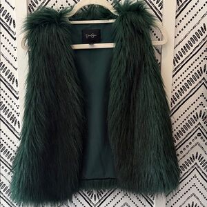 Jessica Simpson Emerald Faux Fur Vest